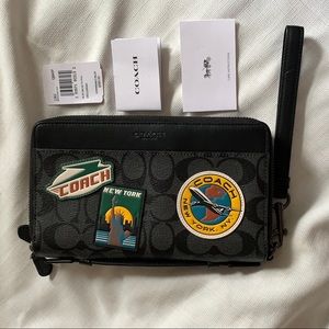 Coach Travel Wallet Organizer w/ Patches